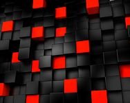 pic for Abstract Black And Red Cubes 